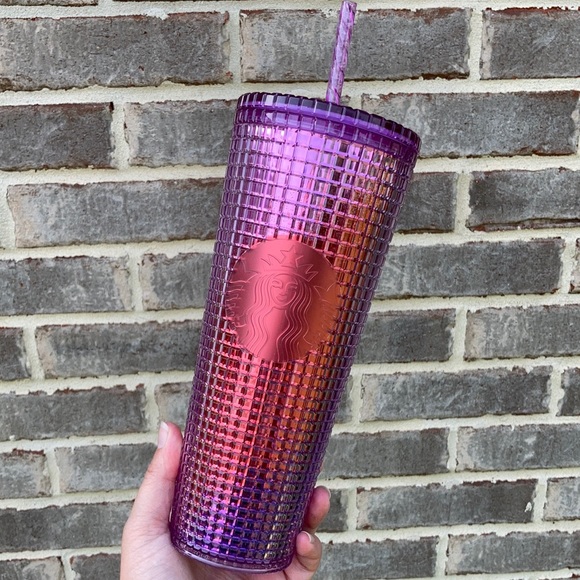 Starbucks Accessories - Starbucks Summer Purple/Red Grid Tumbler